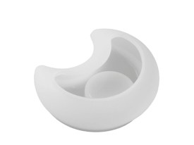 Molde silicona porta vela media luna